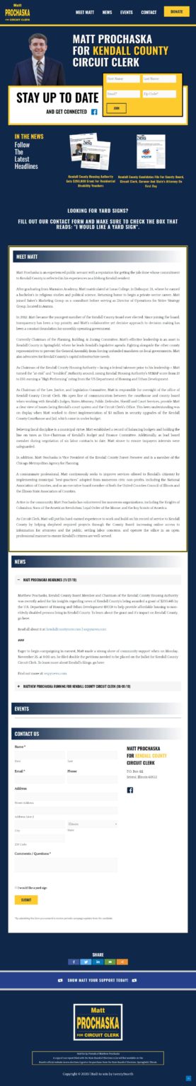 Matt Prochaska for Kendall County Circuit Clerk